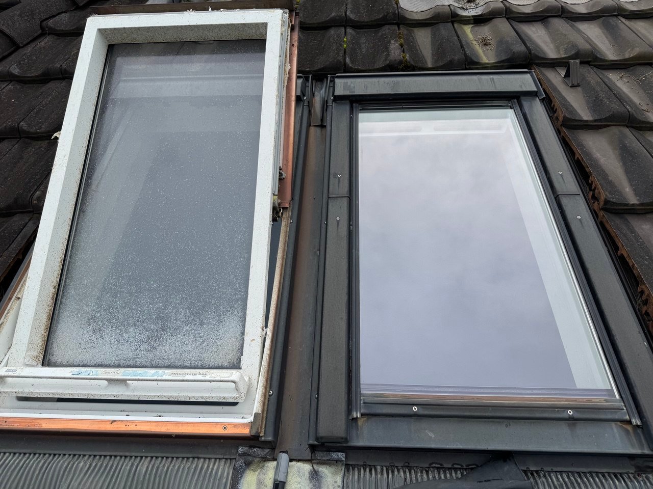 Velux Fensterreinigung vor Morozovs Reinigung